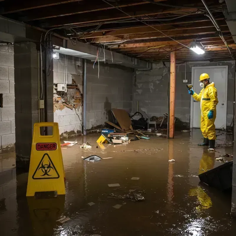 Flooded Basement Electrical Hazard in Linn County, MO Property